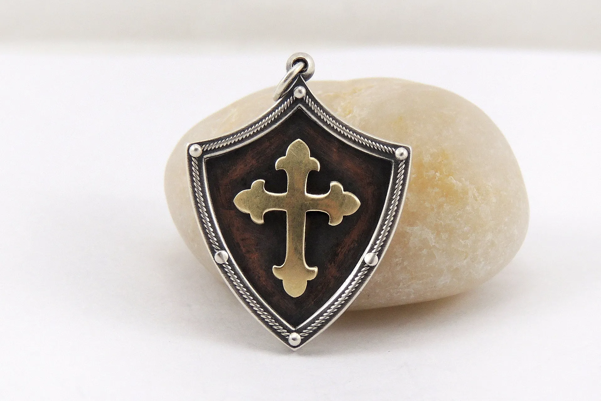 Cross Pendant for Men - Silver / Copper / 14K Gold