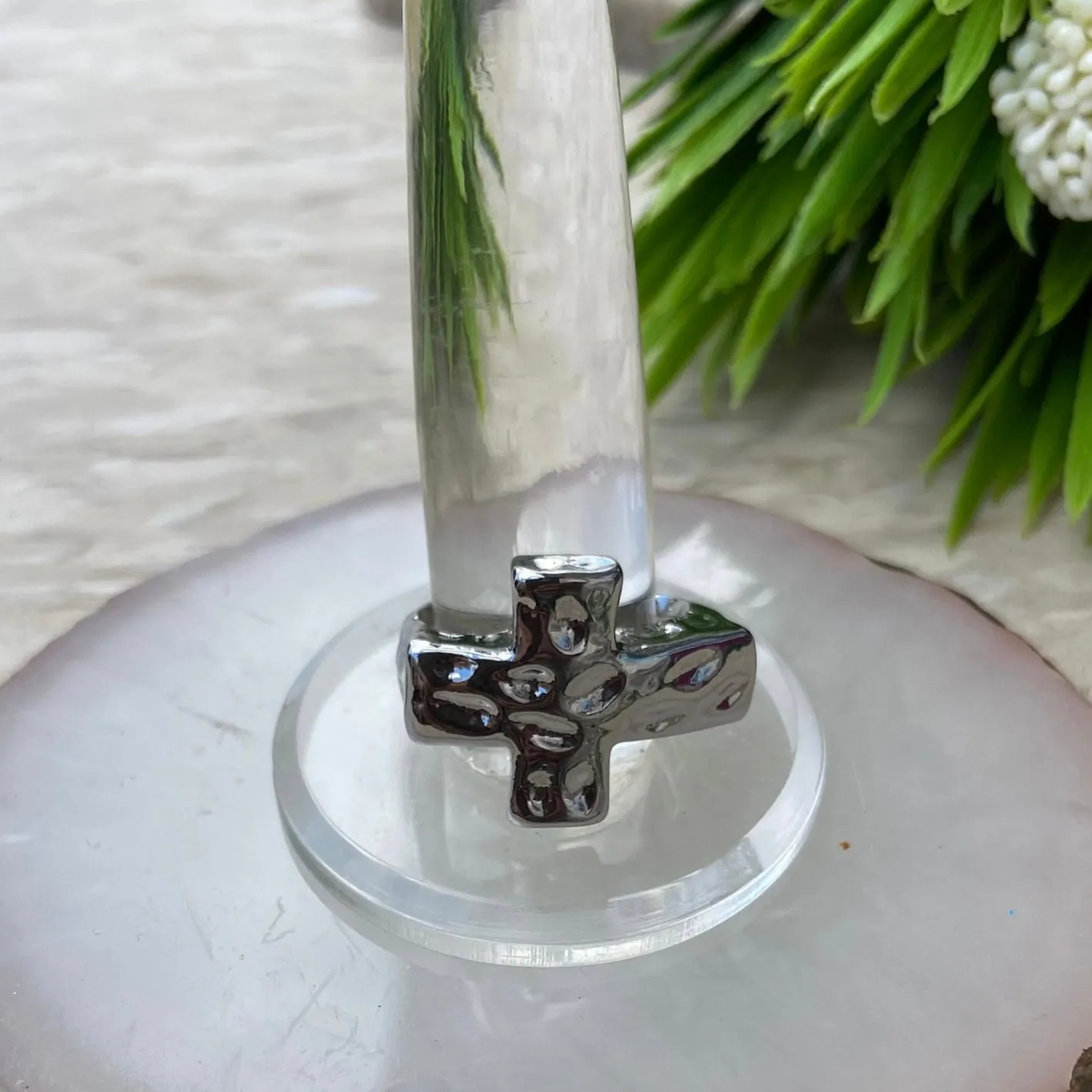 Cross Silver Ring