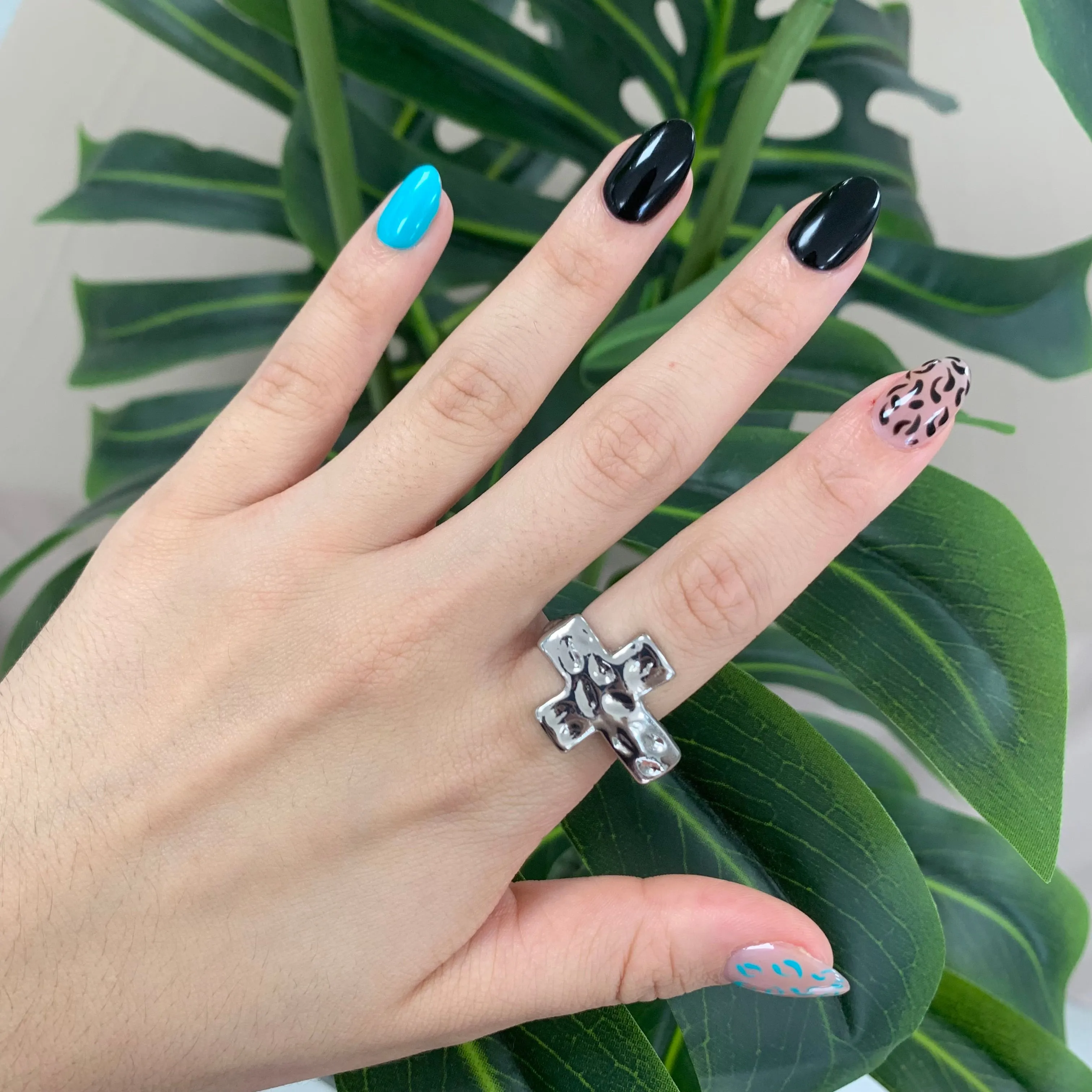 Cross Silver Ring