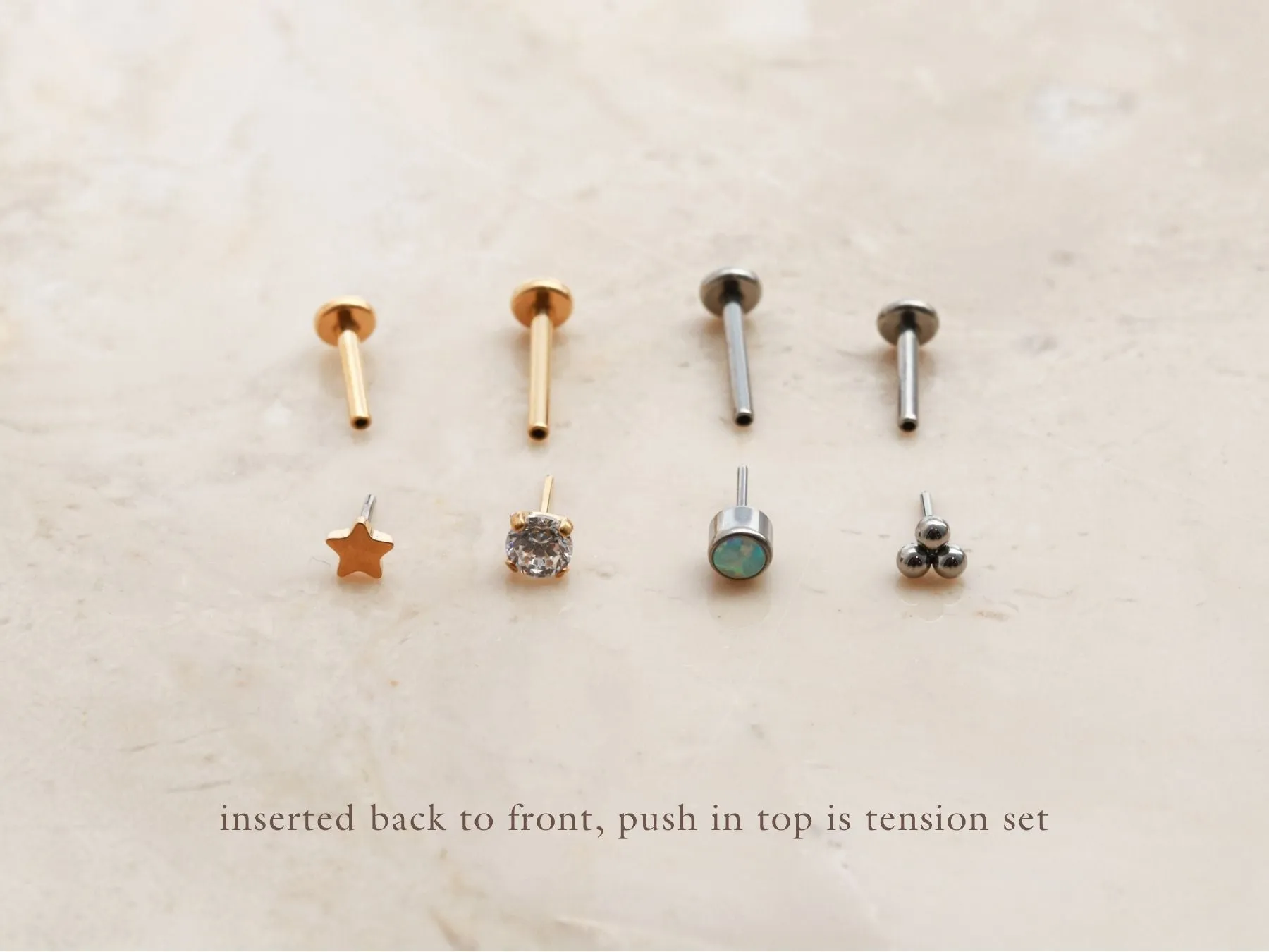 Cross - Titanium Flat Back