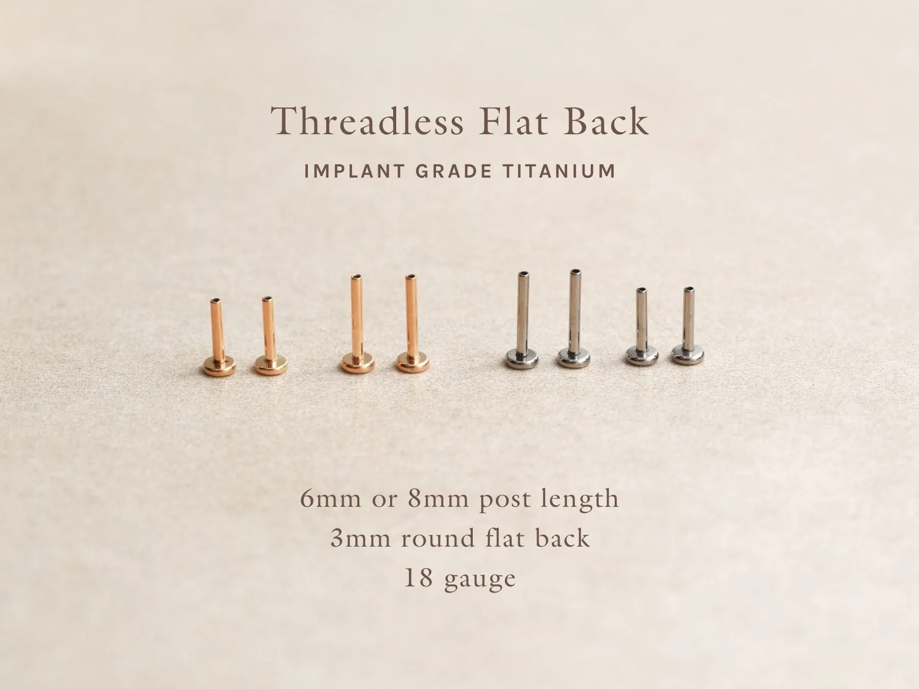 Cross - Titanium Flat Back