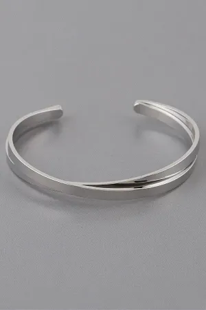 Crossed Metal Bracelet