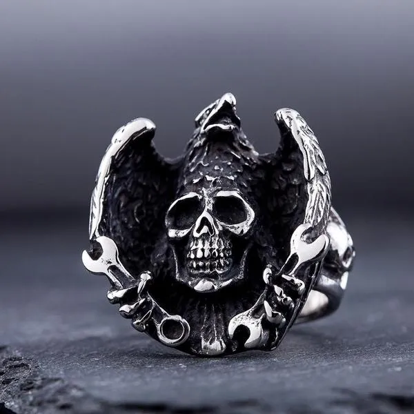Crow Skull Ring