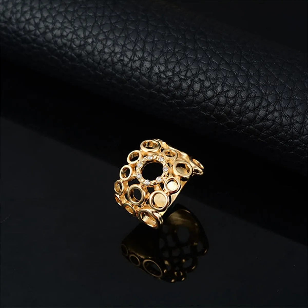 Cubic Zirconia & 18K Gold-Plated Multi-Circle Statement Necklace Set