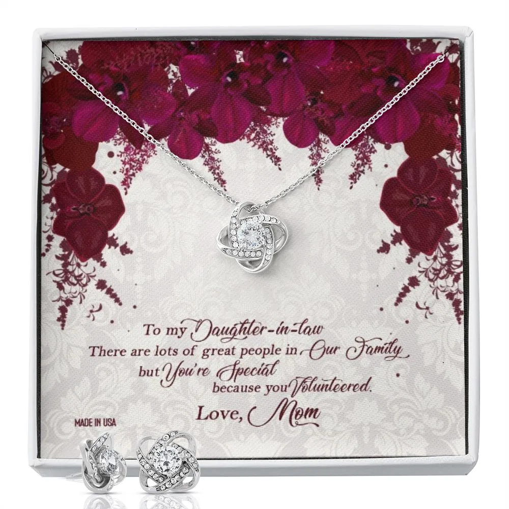 Custom Daughter In Law 02 Mothers Day Ideas 14k White Gold Interlocking Heart Pendant Necklace Jewelry Gifts For Mom Wife Grandma Auntie