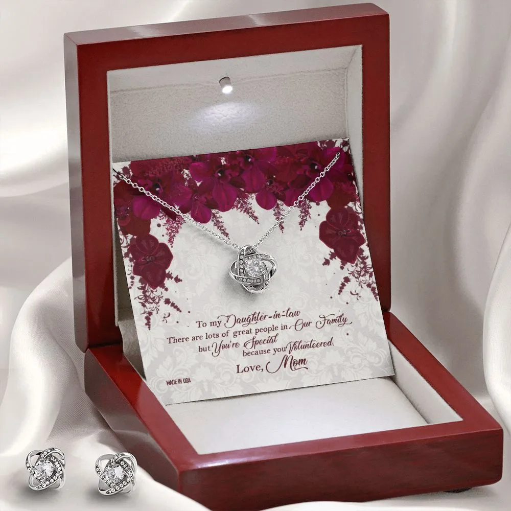Custom Daughter In Law 02 Mothers Day Ideas 14k White Gold Interlocking Heart Pendant Necklace Jewelry Gifts For Mom Wife Grandma Auntie
