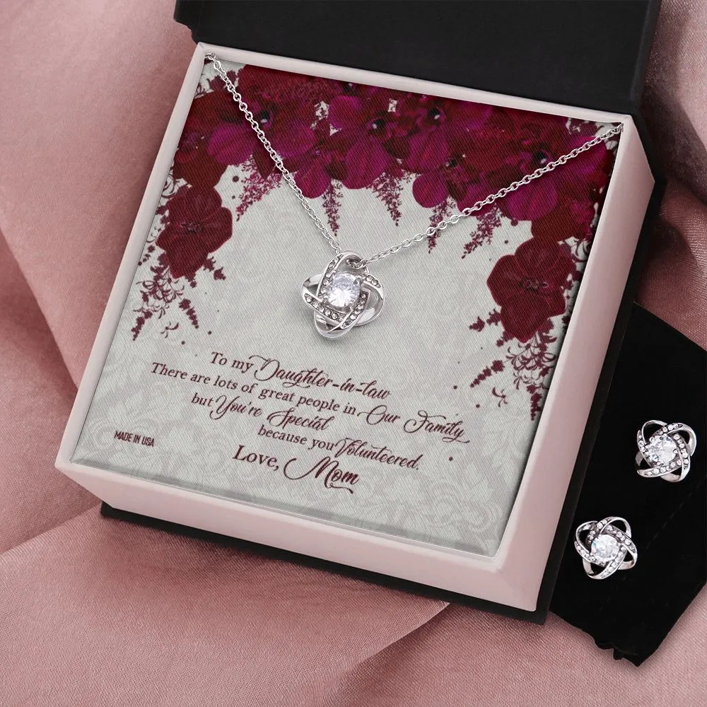 Custom Daughter In Law 02 Mothers Day Ideas 14k White Gold Interlocking Heart Pendant Necklace Jewelry Gifts For Mom Wife Grandma Auntie