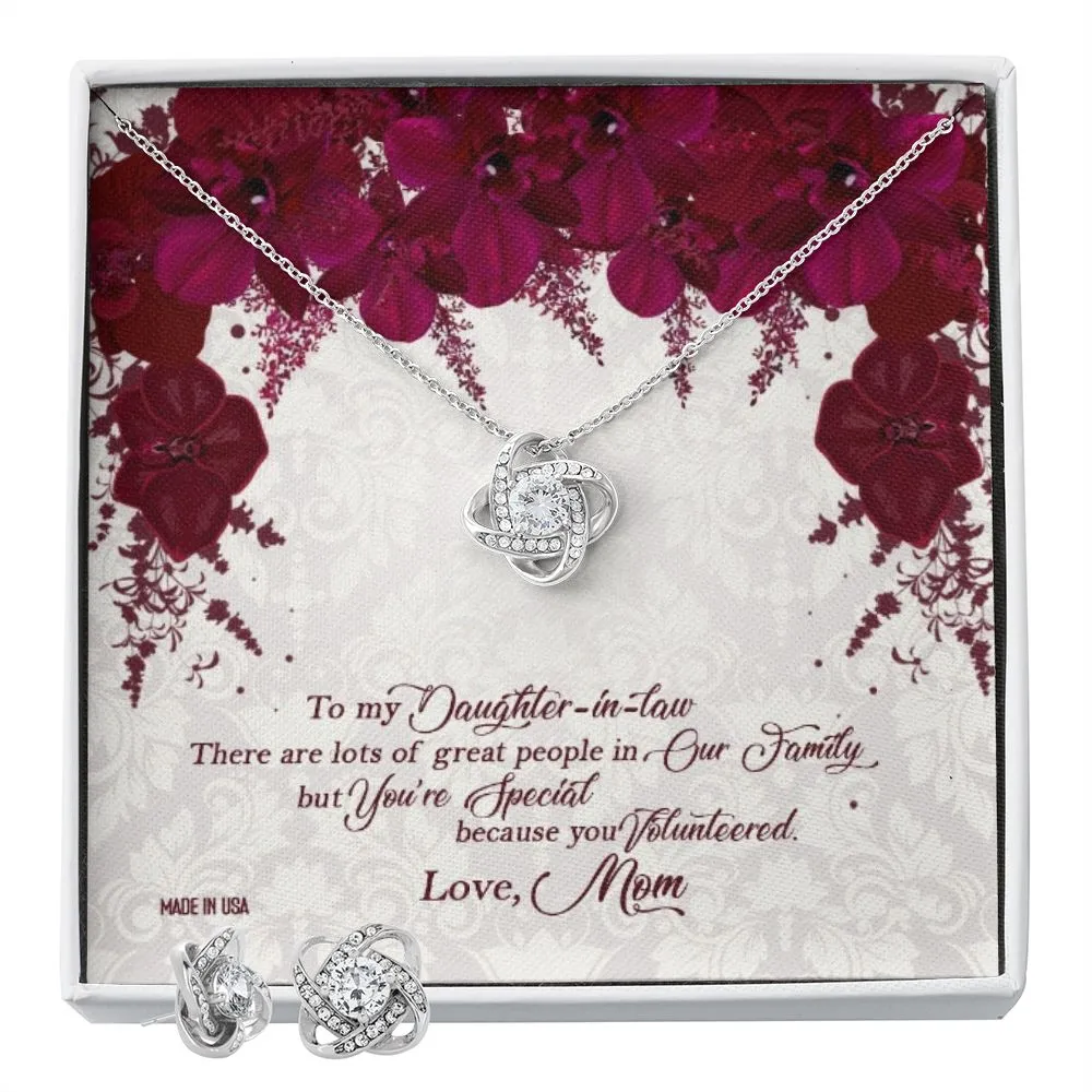 Custom Daughter In Law 02 Mothers Day Ideas 14k White Gold Interlocking Heart Pendant Necklace Jewelry Gifts For Mom Wife Grandma Auntie