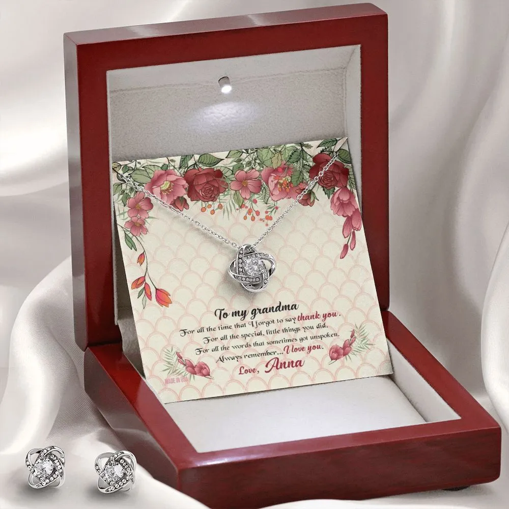 Custom Grandma Mothers Day Ideas 14k White Gold Interlocking Heart Pendant Necklace Jewelry Gifts For Mom Wife Grandma Auntie