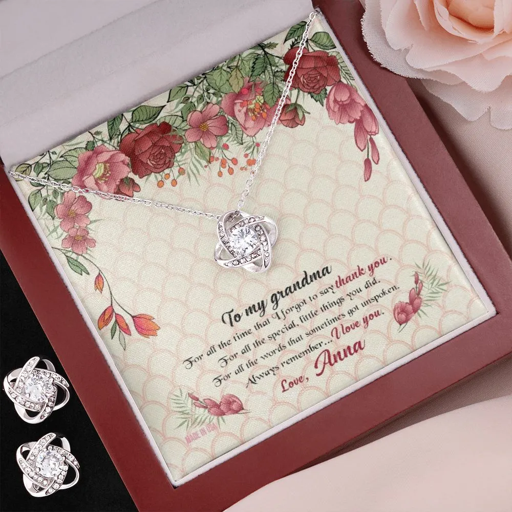 Custom Grandma Mothers Day Ideas 14k White Gold Interlocking Heart Pendant Necklace Jewelry Gifts For Mom Wife Grandma Auntie