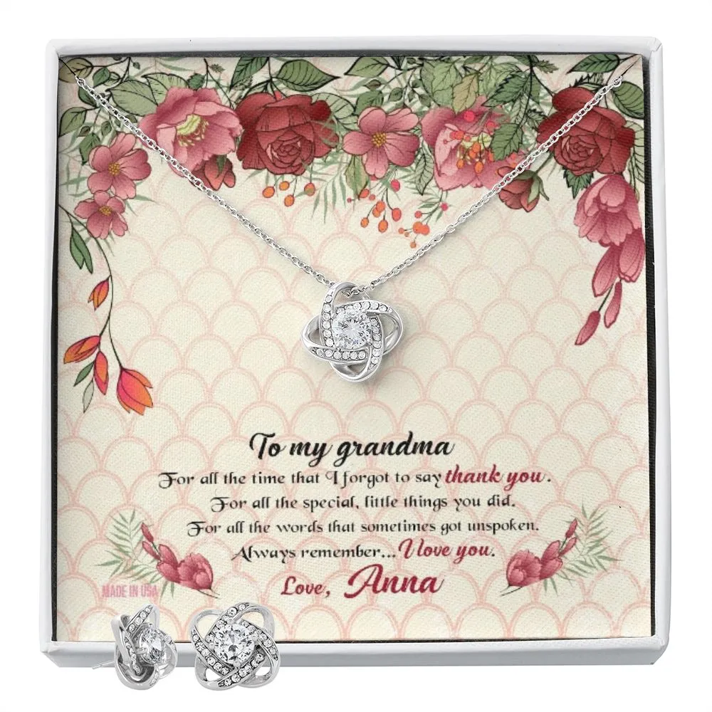 Custom Grandma Mothers Day Ideas 14k White Gold Interlocking Heart Pendant Necklace Jewelry Gifts For Mom Wife Grandma Auntie