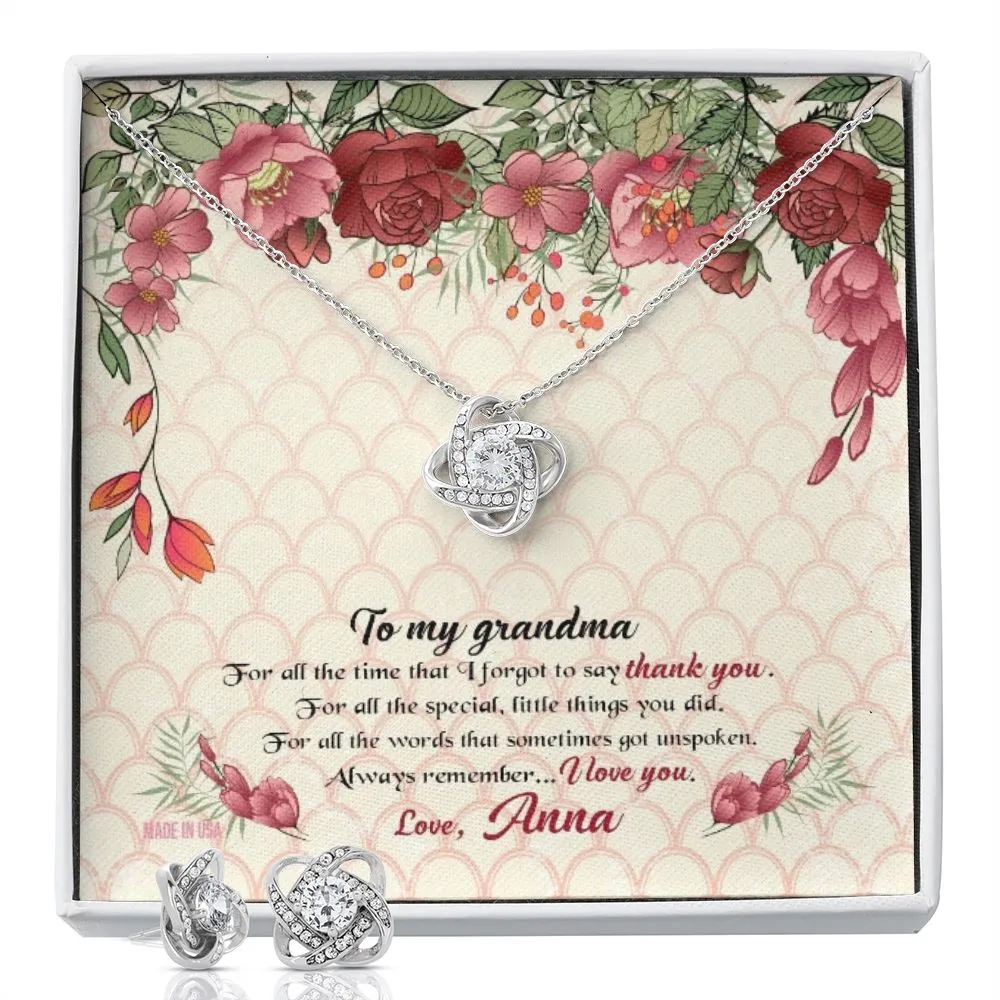 Custom Grandma Mothers Day Ideas 14k White Gold Interlocking Heart Pendant Necklace Jewelry Gifts For Mom Wife Grandma Auntie