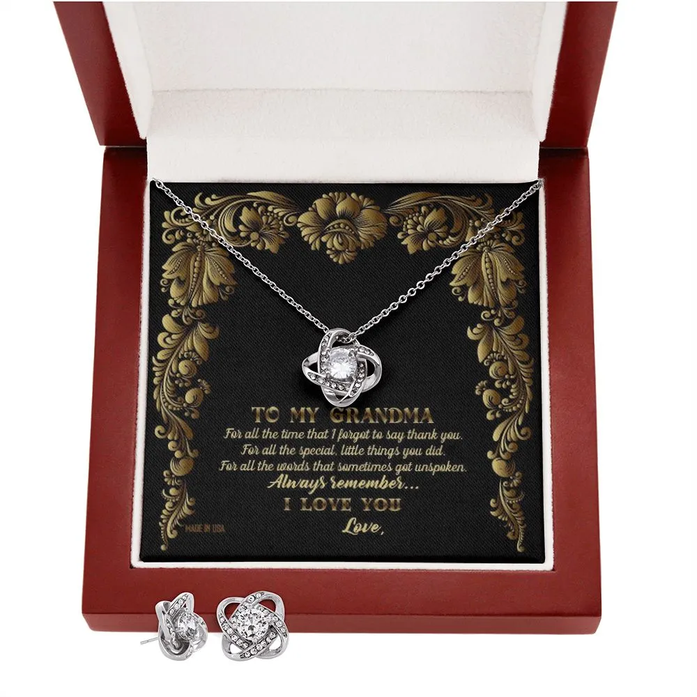 Custom Grandma Royal Floral Vintage Mothers Day Ideas 14k White Gold Interlocking Heart Pendant Necklace Jewelry Gifts For Mom Wife Grandma Auntie