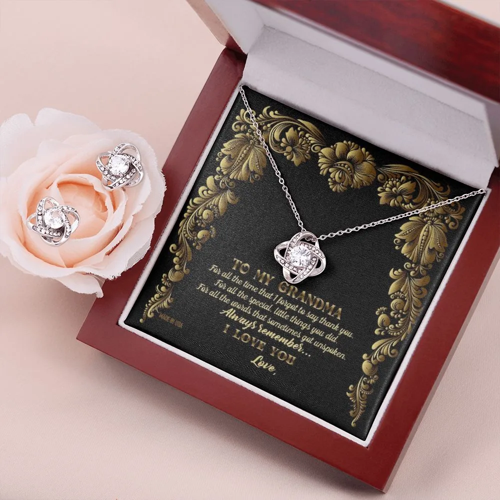 Custom Grandma Royal Floral Vintage Mothers Day Ideas 14k White Gold Interlocking Heart Pendant Necklace Jewelry Gifts For Mom Wife Grandma Auntie