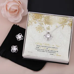 Custom Happy Mother Day Style 02 14k White Gold Interlocking Heart Pendant Necklace Jewelry Gifts For Mom Wife Grandma Auntie