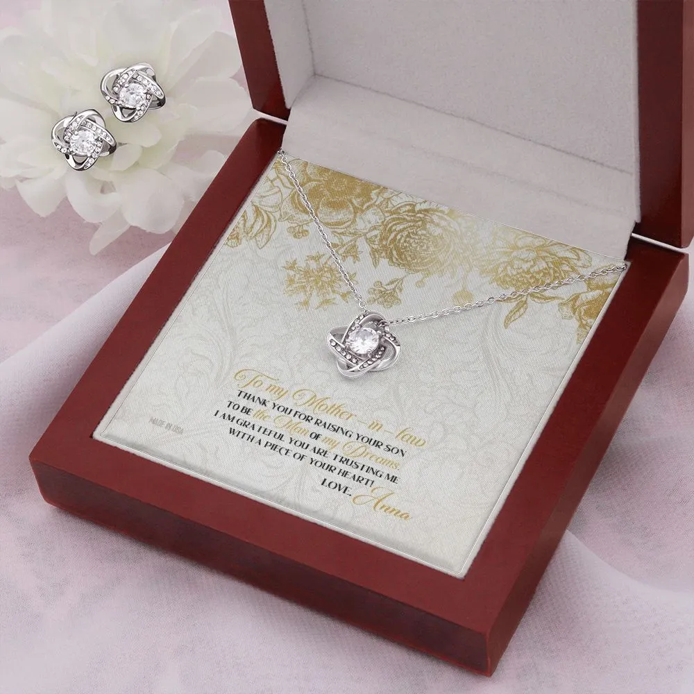 Custom Happy Mother Day Style 02 14k White Gold Interlocking Heart Pendant Necklace Jewelry Gifts For Mom Wife Grandma Auntie