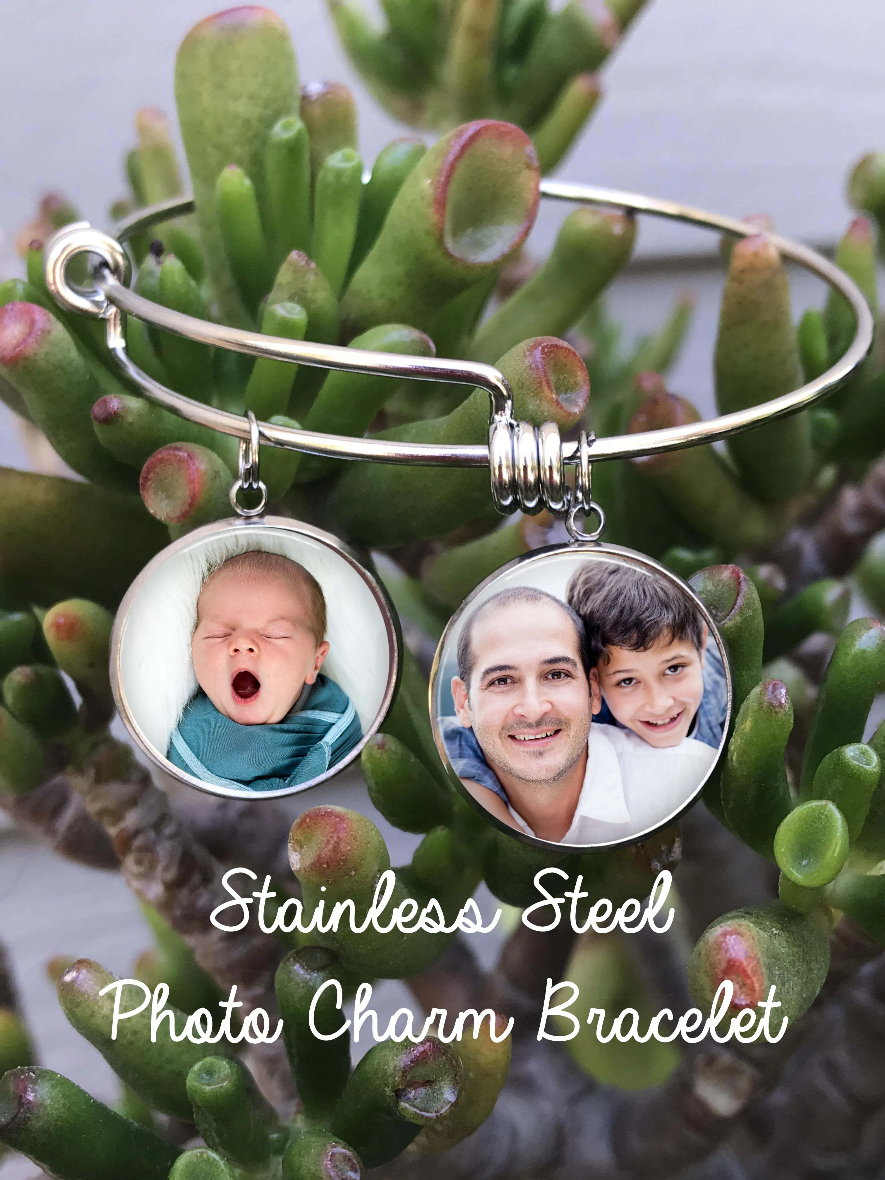 Custom Photo Charm Bracelet