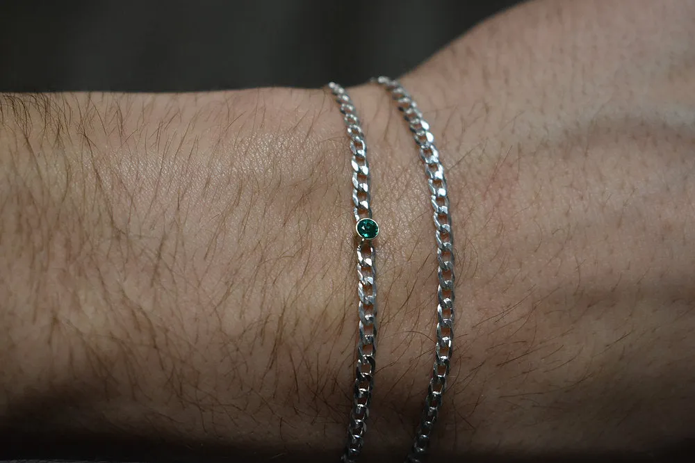 Custom Silver Mini Cuban Bracelets