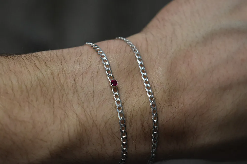 Custom Silver Mini Cuban Bracelets