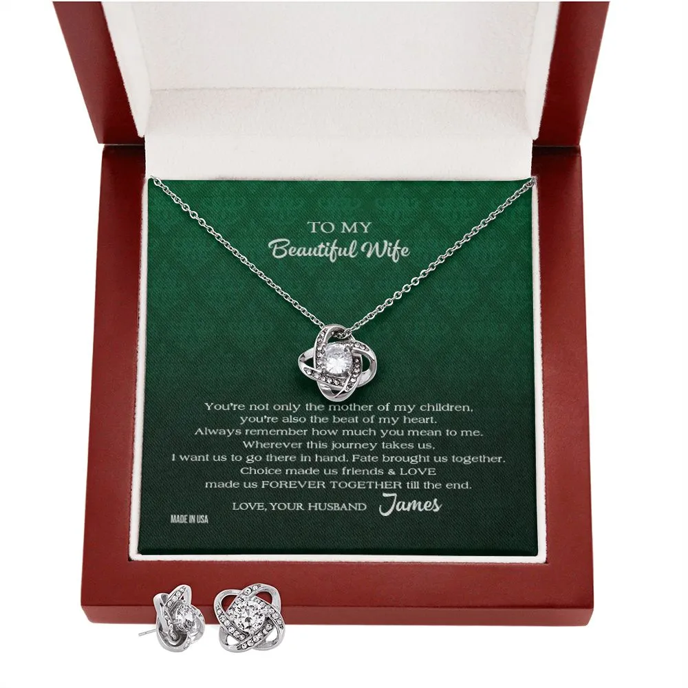 Custom To My Beautiful Wife Always Remember 14k White Gold Pendant Necklace Jewelry Gift For Wife Mother day