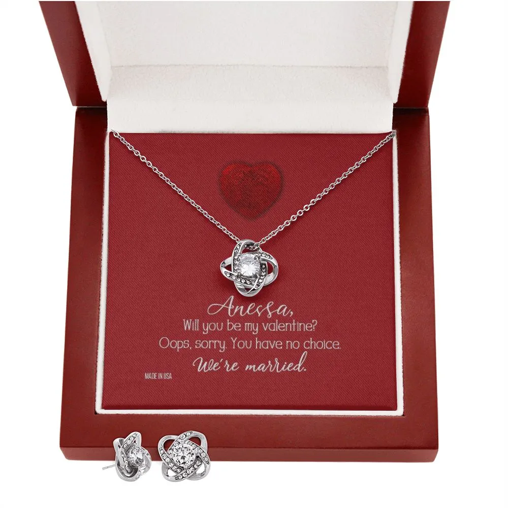 Custom To My Girl Friend Will You Be My Valentine 14k White Gold Pendant Chain Necklace Jewelry Gift for Girlfriend Wife Fiancee Woman Girl