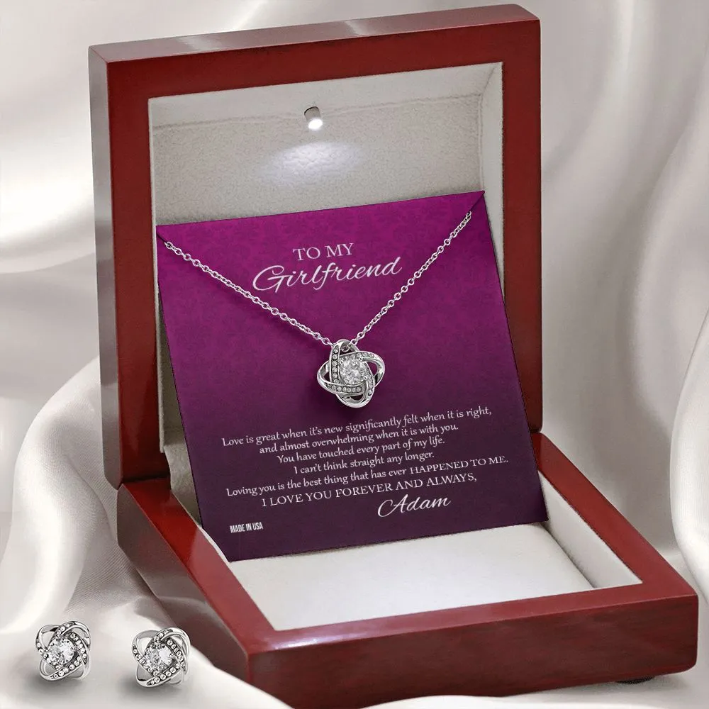 Custom To My Girlfriend I Love You 14k White Gold Pendant Necklace Jewelry Gift For Girlfriend Mother day