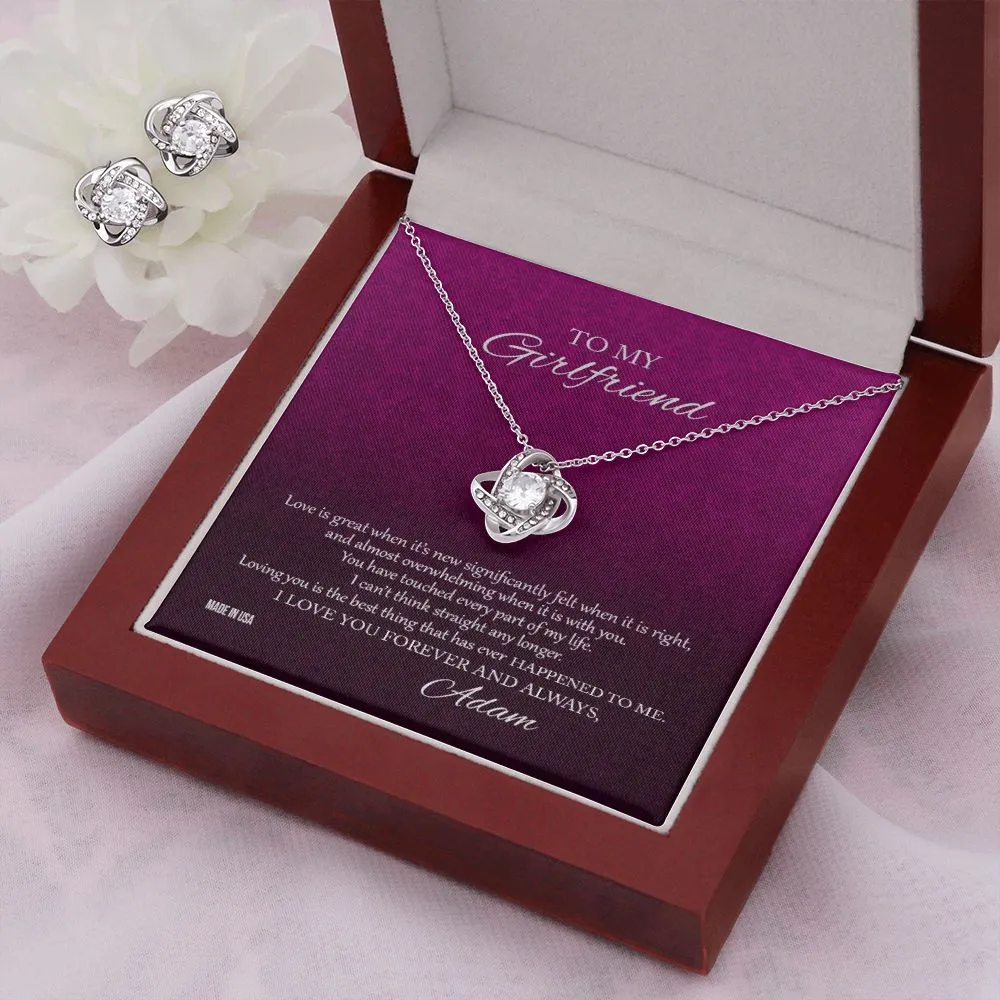 Custom To My Girlfriend I Love You 14k White Gold Pendant Necklace Jewelry Gift For Girlfriend Mother day