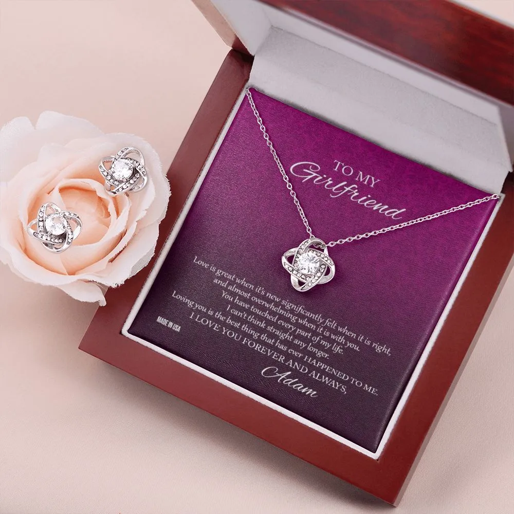 Custom To My Girlfriend I Love You 14k White Gold Pendant Necklace Jewelry Gift For Girlfriend Mother day