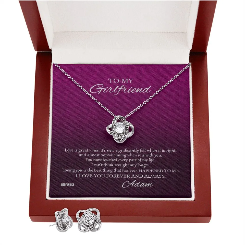 Custom To My Girlfriend I Love You 14k White Gold Pendant Necklace Jewelry Gift For Girlfriend Mother day