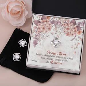 Custom To My Mom 01 14k White Gold Interlocking Heart Pendant Necklace Jewelry Gifts For Mom Wife Grandma Auntie Mother Day