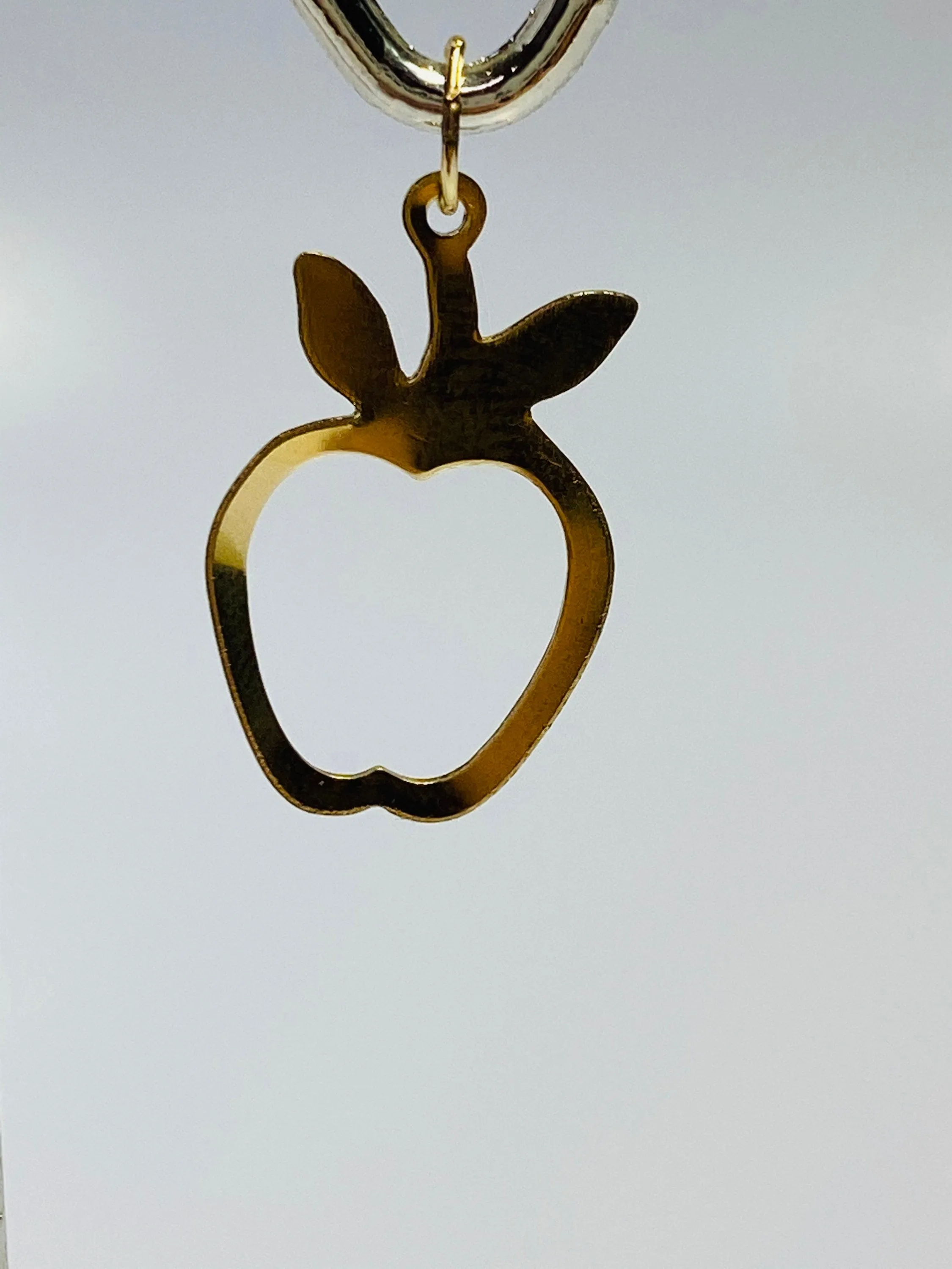 Cute 0.8mm X 20mm Apple Shaped (14KGF) 14K gold filled Sku #396-C