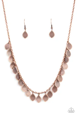 Dainty DISCovery Copper Paparazzi Necklace