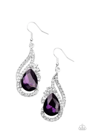 Dancefloor Diva Purple Paparazzi Earrings