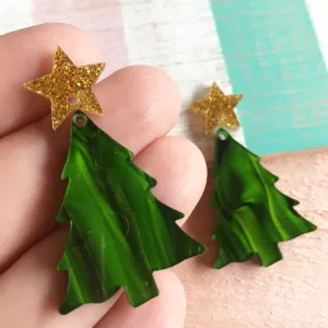Dangle Christmas tree two parts / 4 Pieces, 15-35mm (0.6-1.4)
