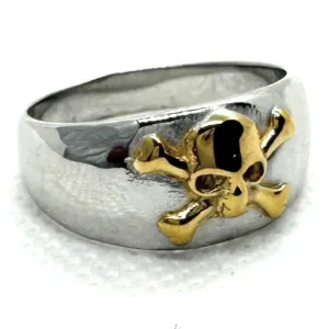 Deaths Head Two-Tone Skull Ring (#167twotone)