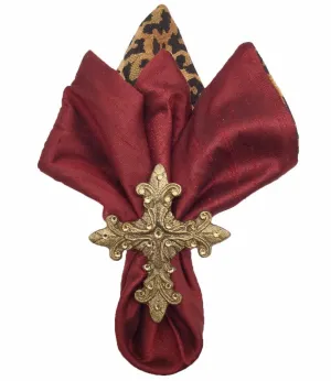 Decorative Napkin Ring Jeweled Cross