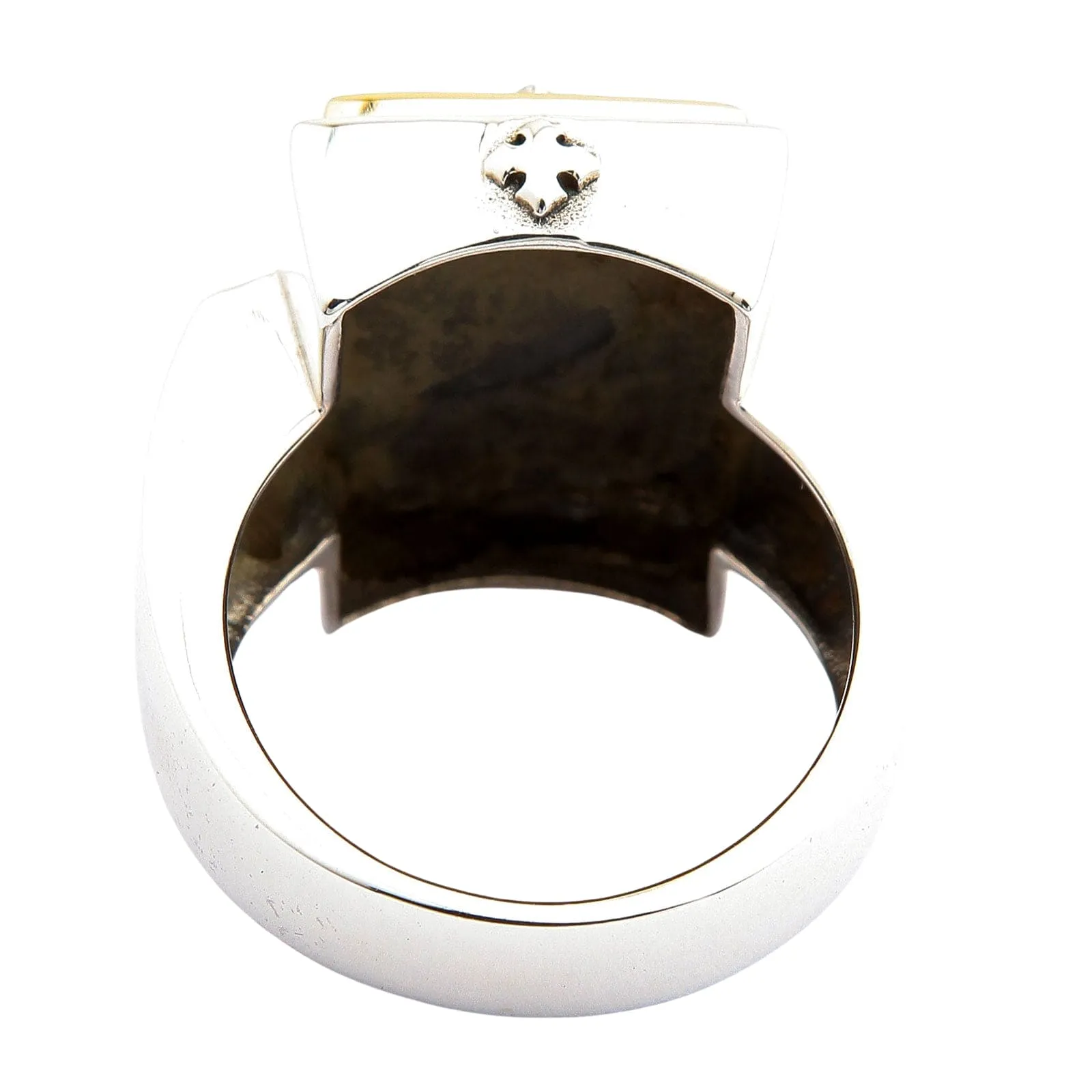 Designer Gold Cross Sterling Silver Men's Ring