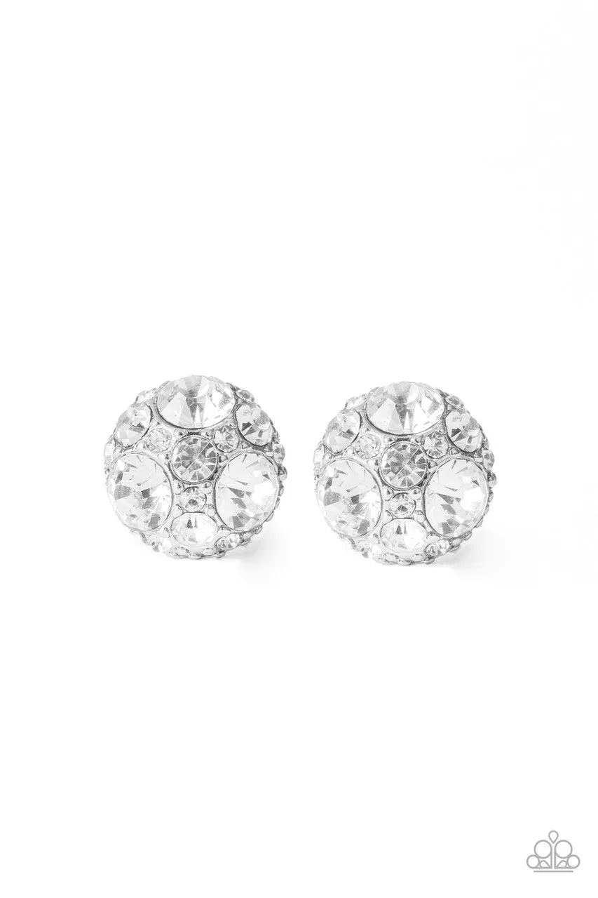 Diamond Daze White Paparazzi Earrings