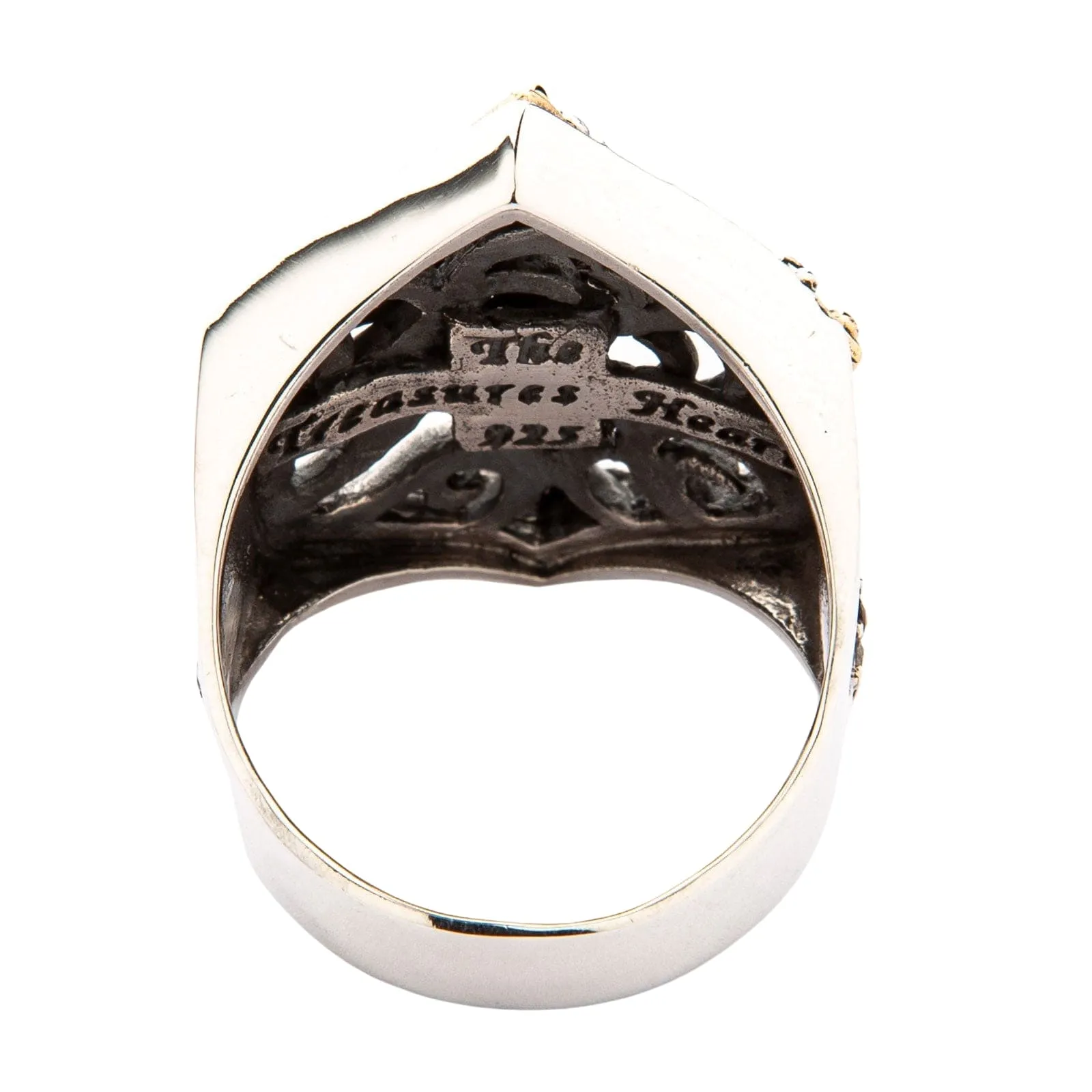 Diamond Jesus Sterling Silver Men's Cross Ring