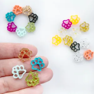Dog Paw Charms / 10 Pieces, 15mm