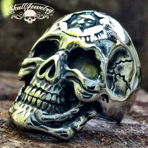 Don't You Forget About Me - Stainless Steel Skull Ring with Inner Face (#106)