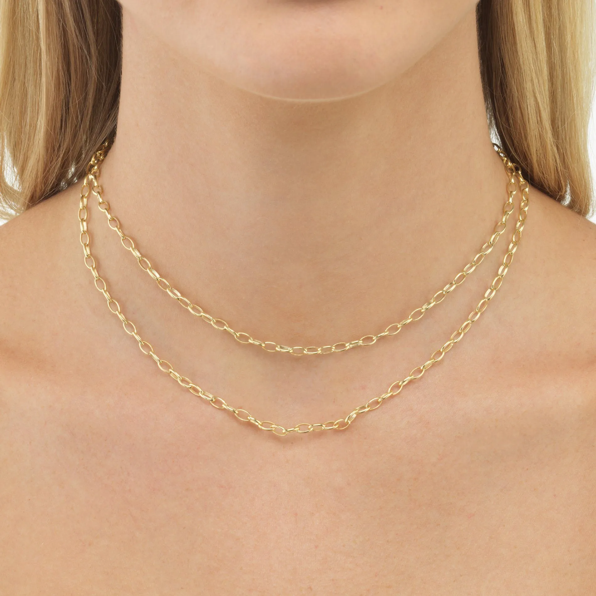 Double Chain Link Necklace