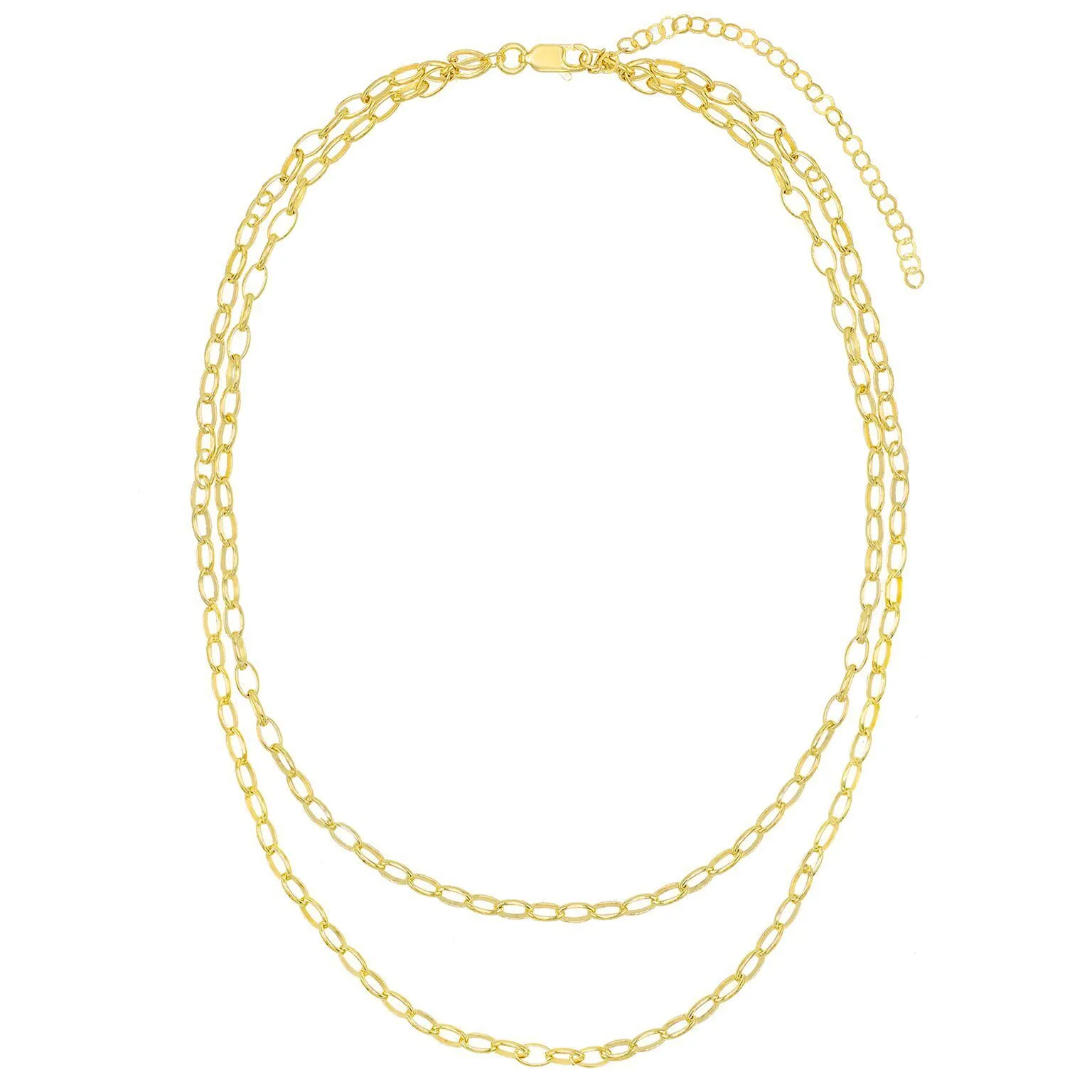 Double Chain Link Necklace