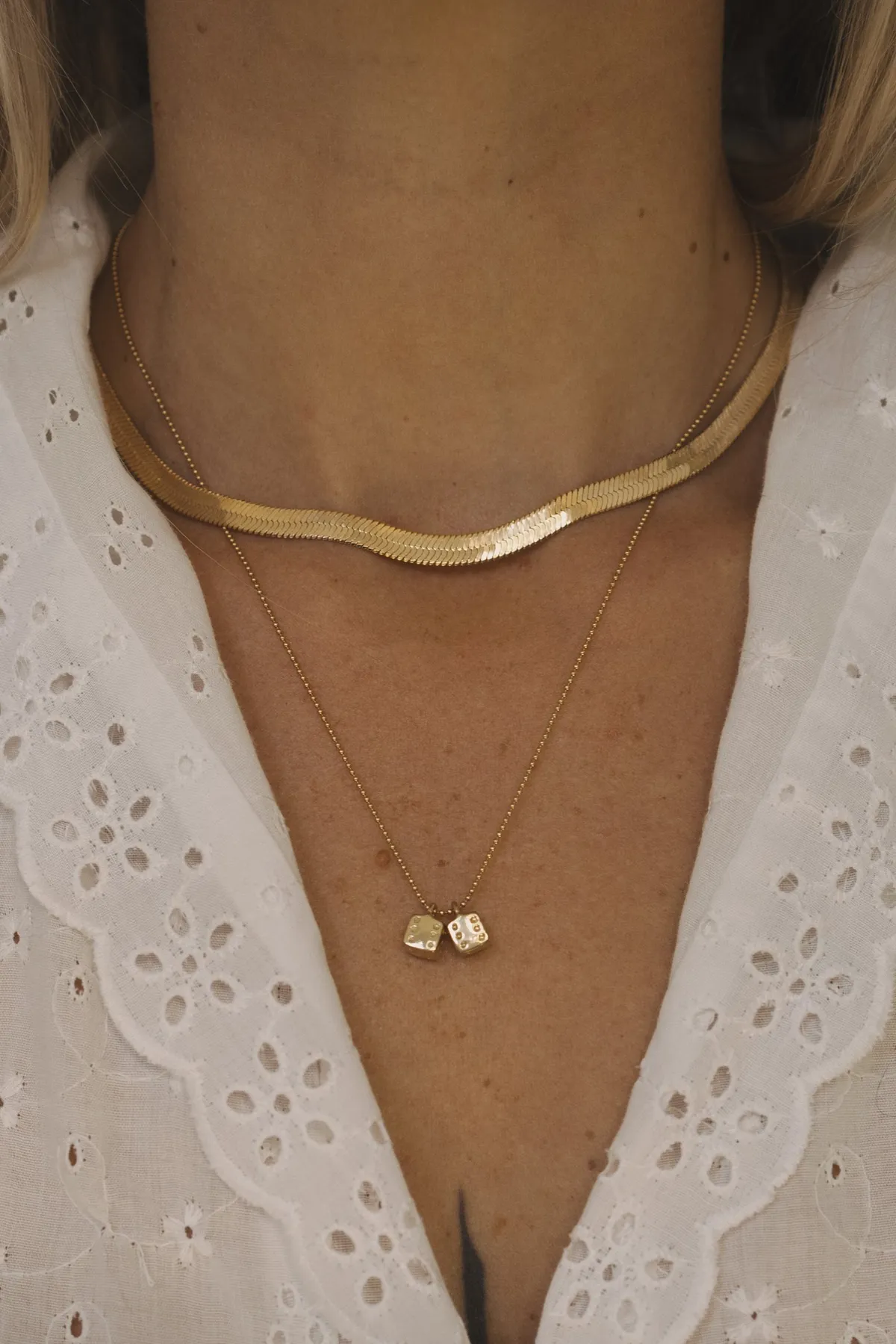 Double Dice Necklace