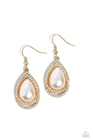 Effortless Elegance Gold Earrings Paparazzi