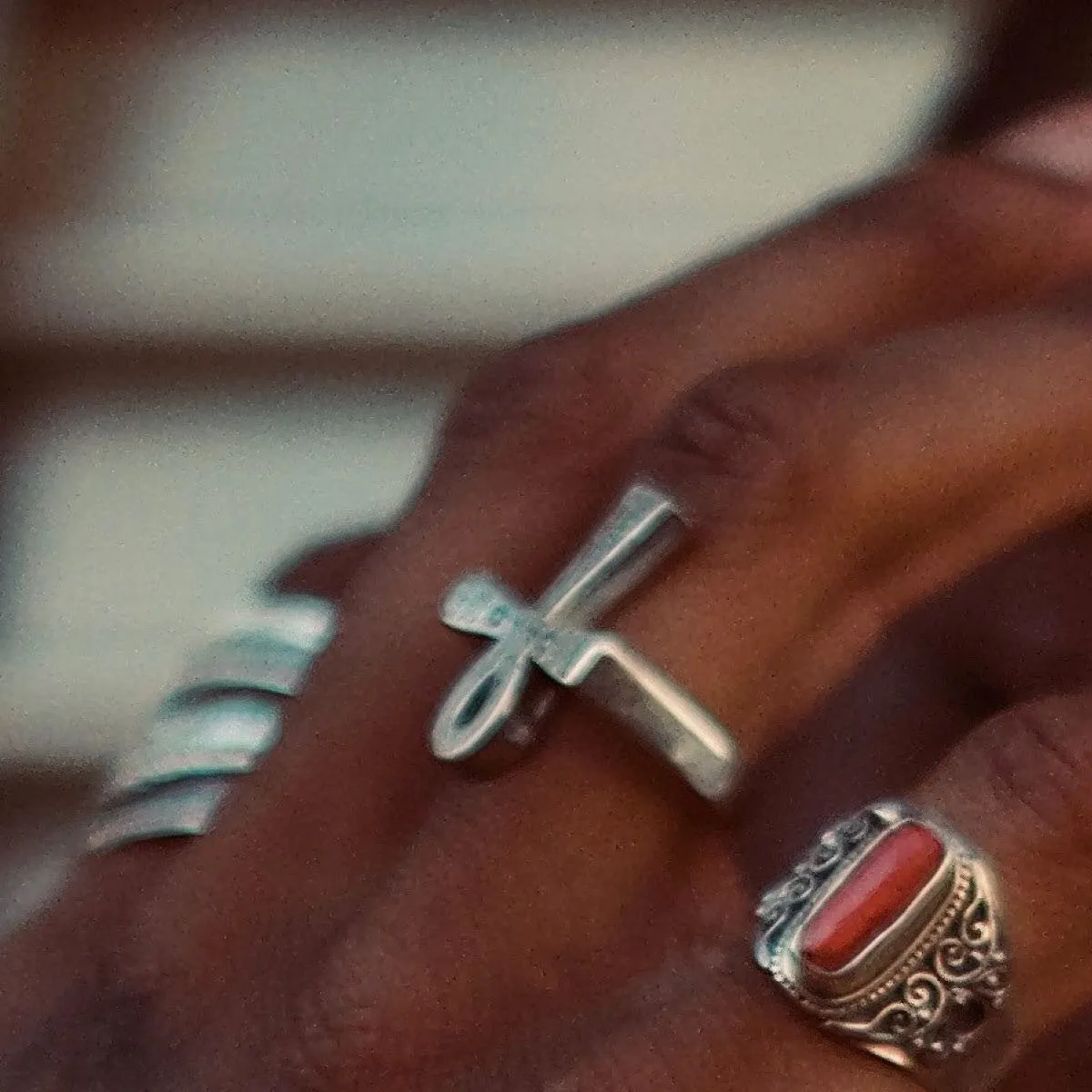 Egyptian Hieroglyph “Anch” Christian Cross Ring (#696)