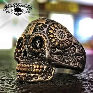 El Dios Sol - Son God Skull Ring (#726)