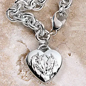 EPM Heart Charm Bracelet, Sterling Silver