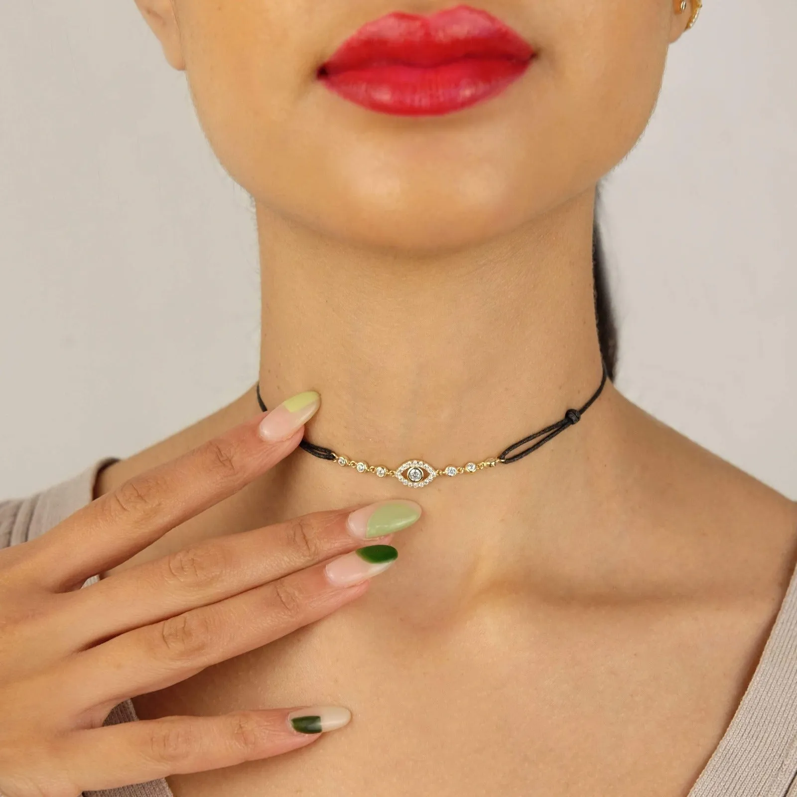 Evil Eye Cord Choker