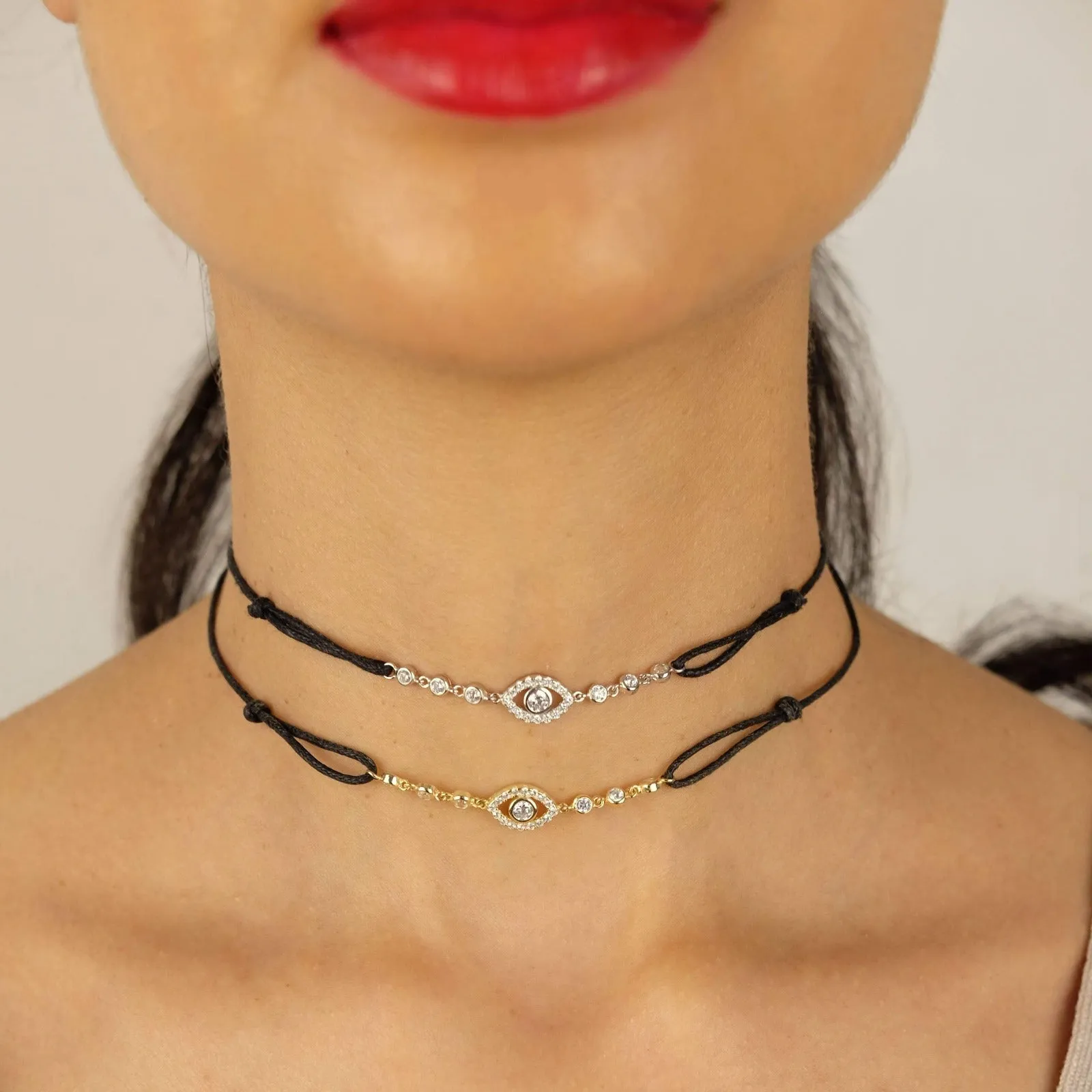Evil Eye Cord Choker